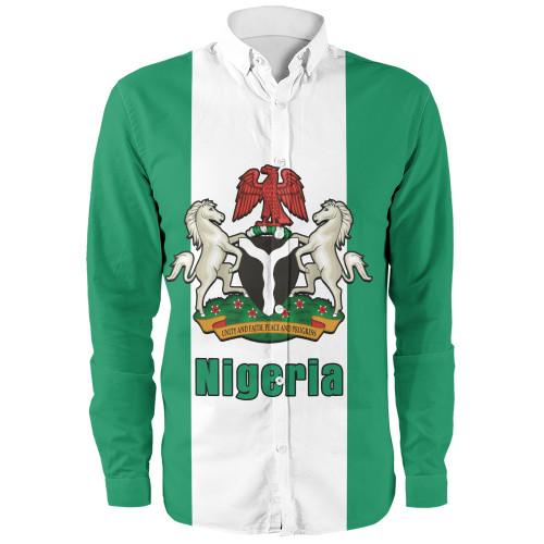 Nigeria Long Sleeve Shirt Flag Unity Style