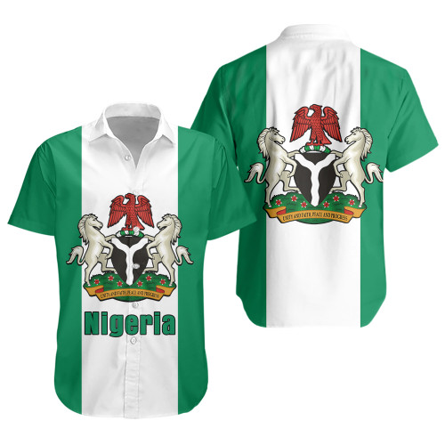Nigeria Short Sleeve Shirt Flag Unity Style