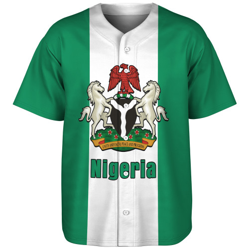 Nigeria Baseball Shirt Flag Unity Style