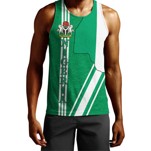 Nigeria Tank Top Flag With Map Nigeria