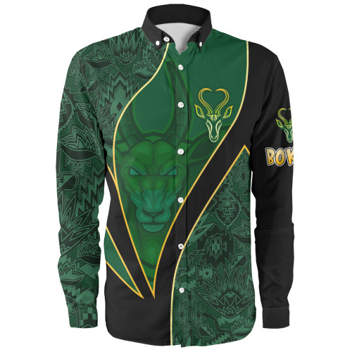 South Africa Long Sleeve Shirt Bokke Pride Style