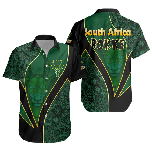 South Africa Short Sleeve Shirt Bokke Pride Style