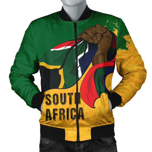 South Africa Bomber Jacket Flag In Hand And Pride In Heart