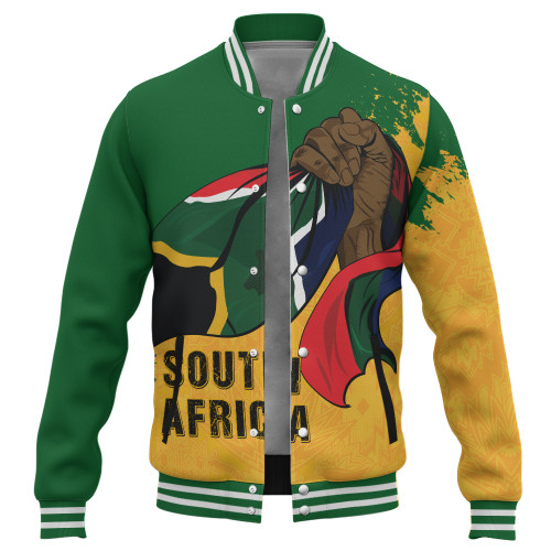 South Africa Baseball Jacket Flag In Hand And Pride In Heart