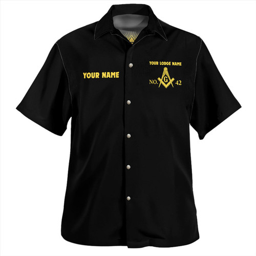 Prince Hall Freemasonry Hawaiian Shirt Custom Mason Square & Compass Lodge Style Ver.1