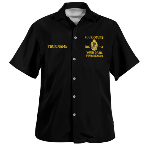 Prince Hall York Rite Hawaiian Shirt Custom DOI Daughter Of Isis Mason Black