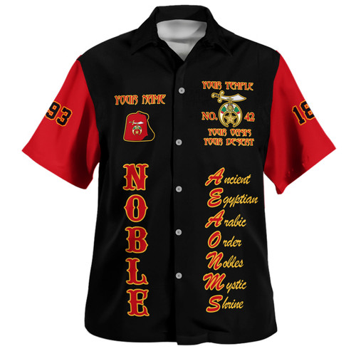 Prince Hall Shriners Hawaiian Shirt Custom Custom Noble 1893 AEAONMS Original Style