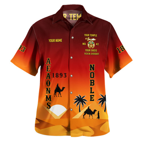 Prince Hall Shriners Hawaiian Shirt Custom Temple Of The Noble Sunset Sands Ver.1