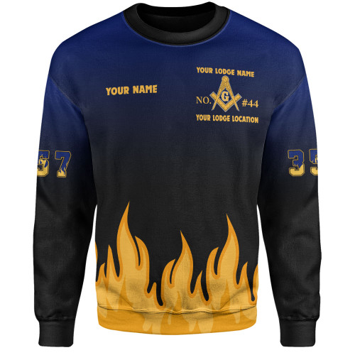 Prince Hall Freemasonry Sweatshirt Custom Flame Of The Lodge