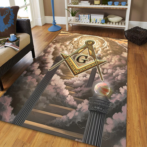 Prince Hall Freemasonry Area Rug Masonic Blue Sky