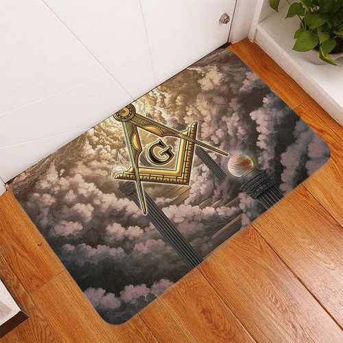 Prince Hall Freemasonry Doormat Masonic Blue Sky