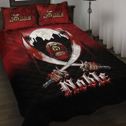 Prince Hall Shriners Quilt Bed Set Grunge Noble Shriners Dark Moon