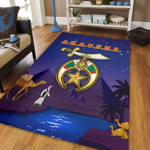 Prince Hall Shriners Area Rug Noble Camel Walking Starry Night