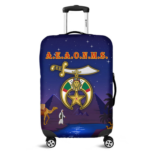 Prince Hall Shriners Luggage Cover Noble Camel Walking Starry Night