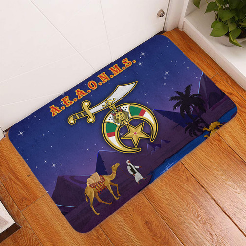 Prince Hall Shriners Doormat Noble Camel Walking Starry Night