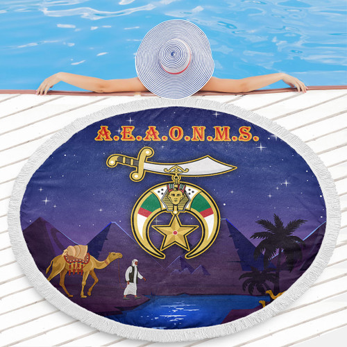 Prince Hall Shriners Beach Blanket Noble Camel Walking Starry Night