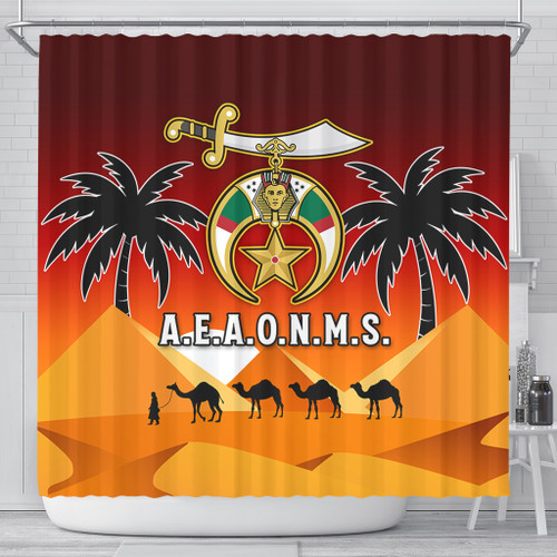 Prince Hall Shriners Shower Curtain Temple Of The Noble Sunset Sands