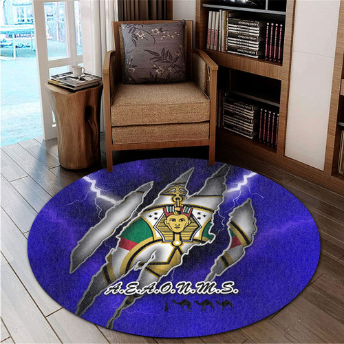 Prince Hall Shriners Round Rug Nobles 1893 Oasis Thunder