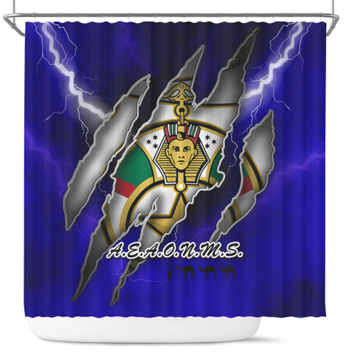Prince Hall Shriners Shower Curtain Nobles 1893 Oasis Thunder