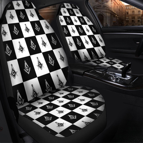 Prince Hall Freemasonry Car Seat Cover PHA Masonic Check Caro Pattern