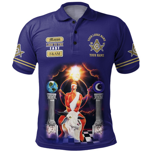Prince Hall Freemasonry Polo Shirt Custom Masonic Medieval Astral