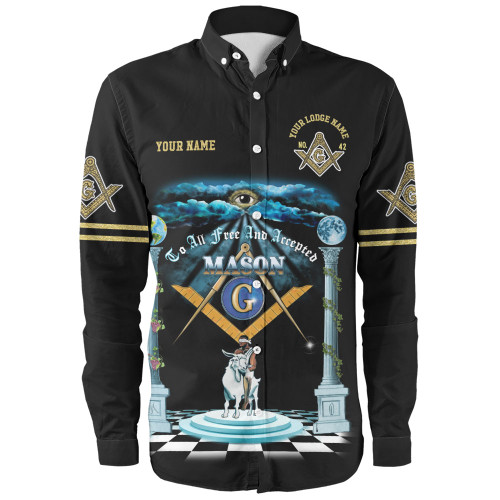 Prince Hall Freemasonry Long Sleeve Shirt Custom Riding The Goat Prince Hall Mason
