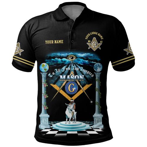 Prince Hall Freemasonry Polo Shirt Custom Riding The Goat Prince Hall Mason