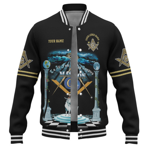 Prince Hall Freemasonry Baseball Jacket Custom Riding The Goat Prince Hall Mason