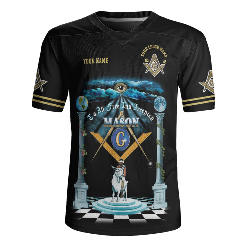 Prince Hall Freemasonry Rugby Jersey Custom Riding The Goat Prince Hall Mason