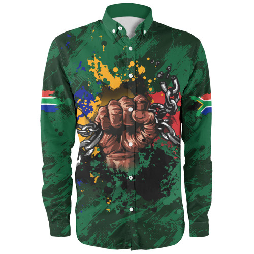 South Africa Long Sleeve Shirt African Spirit Break Chains
