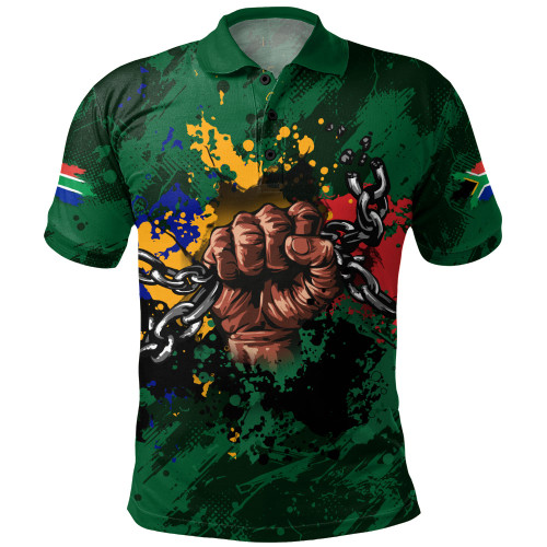 South Africa Polo Shirt African Spirit Break Chains