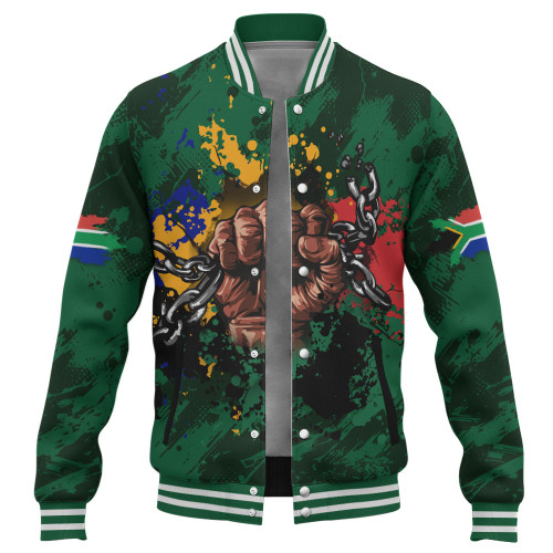 South Africa Baseball Jacket African Spirit Break Chains