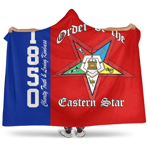 Order of the Eastern Star Hooded Blanket OES Letter Since 1850