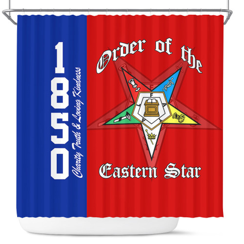Order of the Eastern Star Shower Curtain OES Letter Since 1850