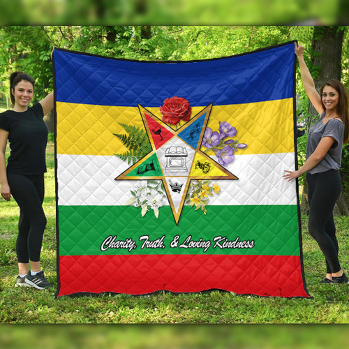 Order of the Eastern Star Quilt OES Letter Flower Design