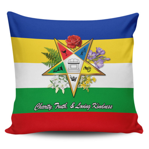 Order of the Eastern Star Pillow Cases OES Letter Flower Design