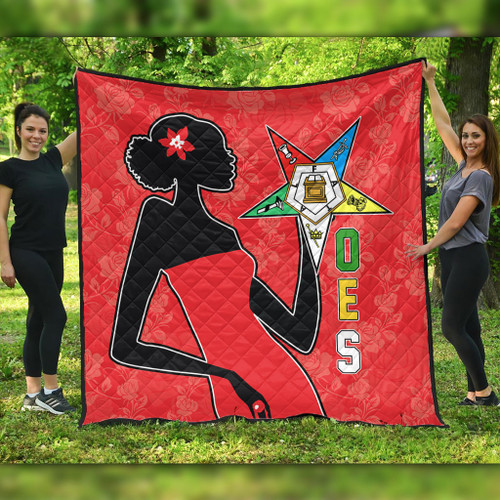 Order of the Eastern Star Quilt OES Girl Rose Flower