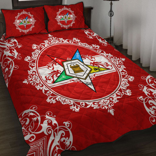 Order of the Eastern Star Quilt Bed Set Royal Frame Style