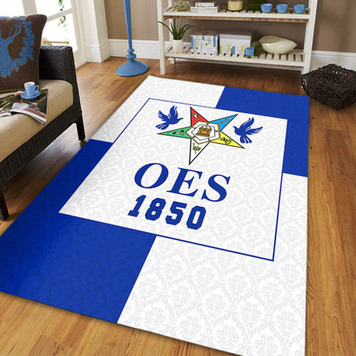 Order of the Eastern Star Area Rug Royal Half Concept Style