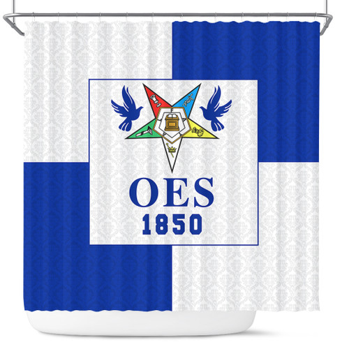 Order of the Eastern Star Shower Curtain Royal Half Concept Style
