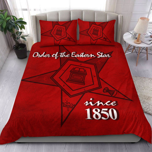 Order of the Eastern Star Bedding Set Sorority Since 1850 Grunge Texture