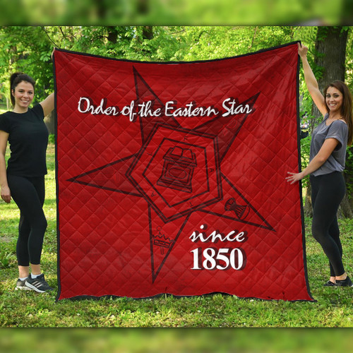 Order of the Eastern Star Quilt Sorority Since 1850 Grunge Texture