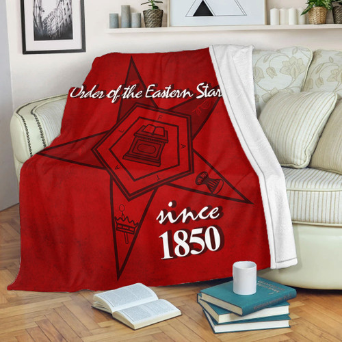 Order of the Eastern Star Blanket Sorority Since 1850 Grunge Texture