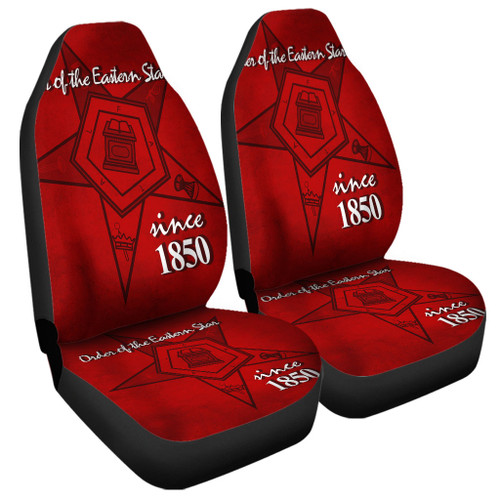 Order of the Eastern Star Car Seat Cover Sorority Since 1850 Grunge Texture