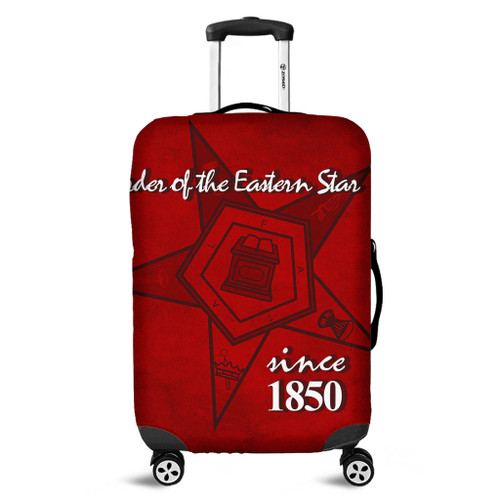 Order of the Eastern Star Luggage Cover Sorority Since 1850 Grunge Texture