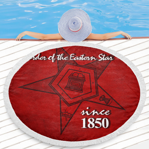 Order of the Eastern Star Beach Blanket Sorority Since 1850 Grunge Texture