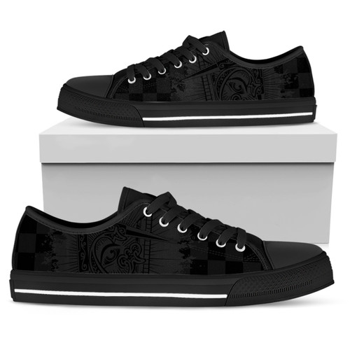 Prince Hall Freemasonry Low Top Shoes Caro Pattern Grunge Texture