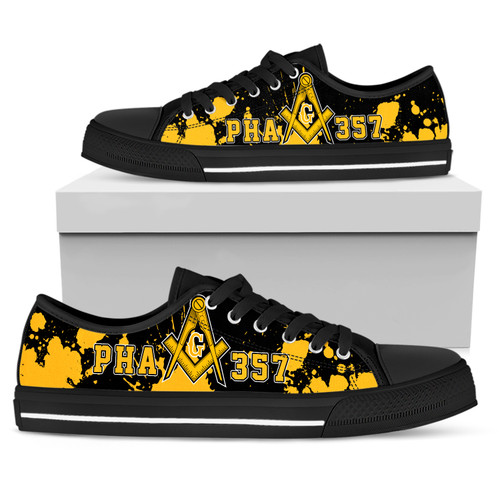 Prince Hall Freemasonry Low Top Shoes Mason Lodge Brush Style