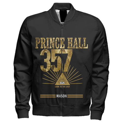 Prince Hall Freemasonry Zipper Bomber Jacket Mason Prince Hall 357