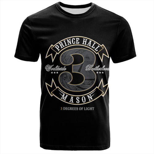 Prince Hall Freemasonry T-Shirt Black & Gold 357